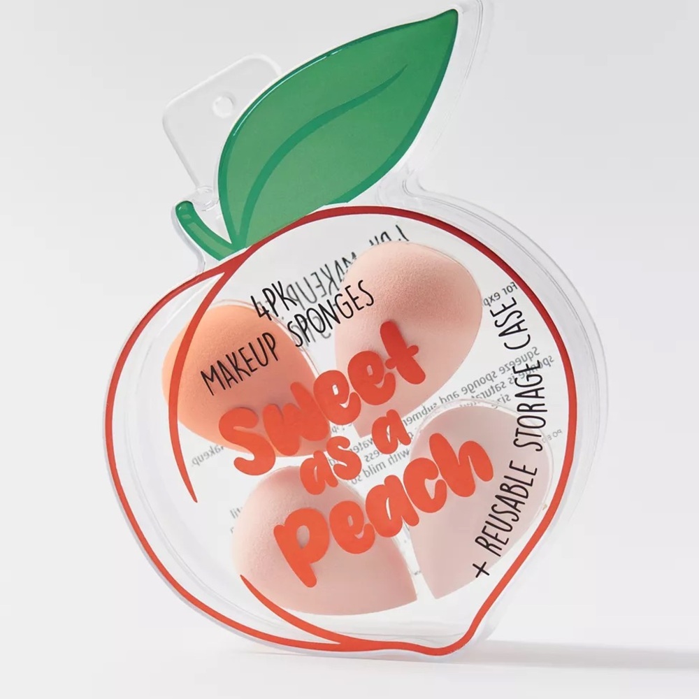 🧺🌷 Urban Outfitters “Sweet as a Peach” Makeup Sponge Set — NWT 🍑💞